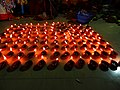 Earthen lamp at 2017 Sandhi puja at Manikanchan 38