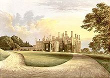 Eggesford House, near Wembworthy, Devon. Chromolithograph published in "A Series of Picturesque Views Of Seats Of Noblemen and Gentlemen Of Great Britain And Ireland", 1870/80, edited by Rev. Francis Orpen Morris, B.A., Volume 6, 11" x 8" EggesfordHouse1870.jpg