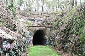 Ernest Junction railway tunnel, eastern portal, 2019.jpg