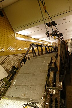Escalator under repair in Hamburg