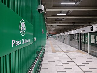 <span class="mw-page-title-main">Plaza Quilicura metro station</span> Santiago metro station