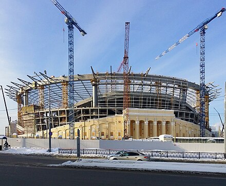 Reconstruction of the Yekaterinburg Central Stadium in January 2017