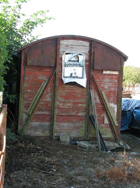 File:Ex-railway goods van in farmyard - geograph.org.uk - 1501563.jpg