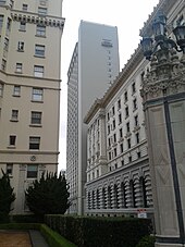 The film was shot from the tower of the Fairmont San Francisco. Fairmont Hotel tower, San Francisco.jpg