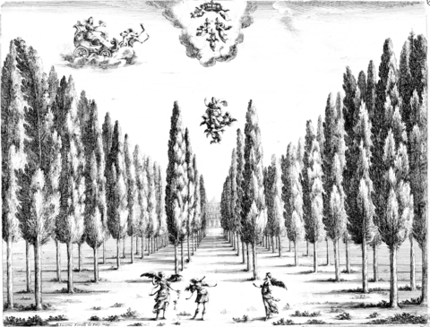 Szenenbild des Prologs, Paris 1645
