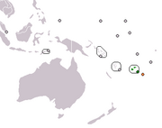 Location map for Fiji and Tonga.