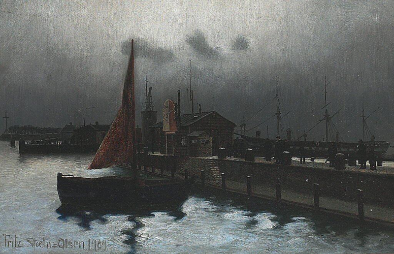 File:Fritz Stæhr-Olsen - Fregatten Jylland i Københavns havn - 1909.png