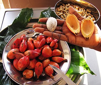 Els fruits d'Aframomum alboviolaceum es consumeixen a l'Àfrica central