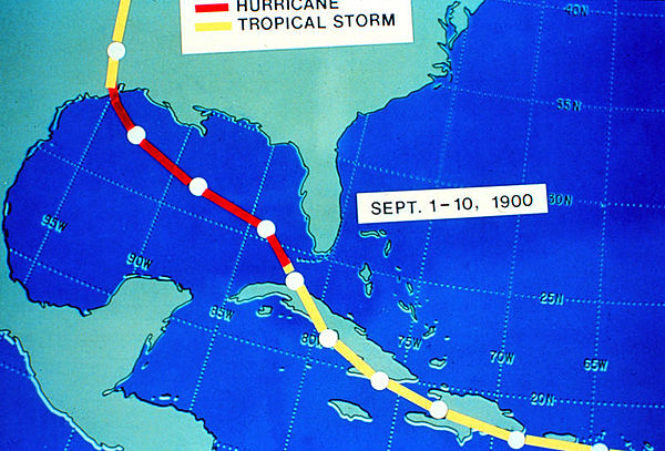 Hurricane track from September 1 to 10