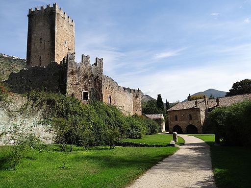Garden of Ninfa castle and municipal