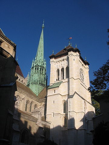 Calvin preached at St. Pierre Cathedral in Geneva