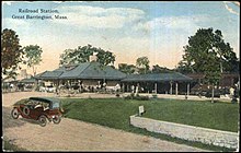 Early-20th-century postcard of the station Great Barrington station postcard.jpg