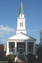 First Presbyterian Church, founded by Rev. Hezekiah Balch and Samuel Doak in 1780 GreenevillePresbyterianChurch.jpg