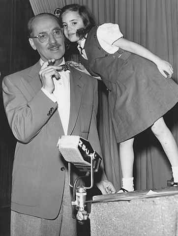 Groucho and Melinda Marx 1953.JPG
