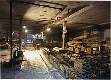 Baustelle des Tiefbahnhofs Museumstrasse (1987)