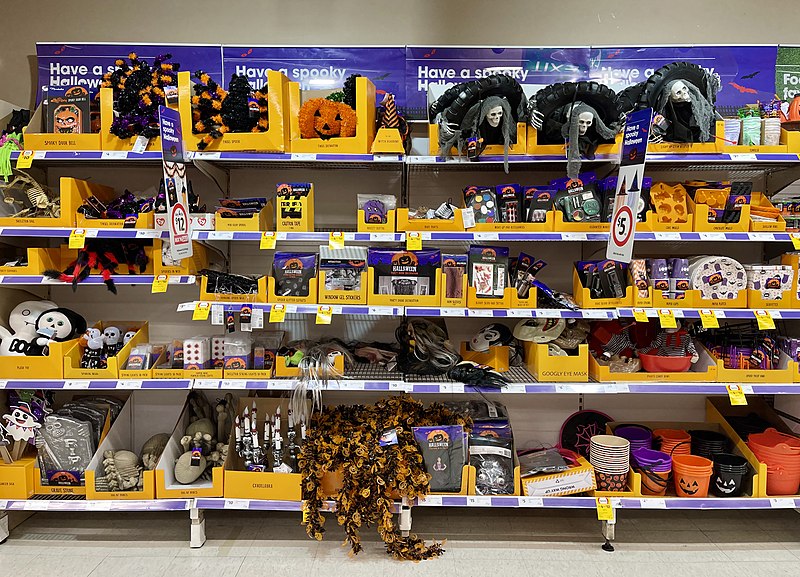 File:Halloween decorations at Coles supermarket in Brisbane, Australia, 2021.jpg