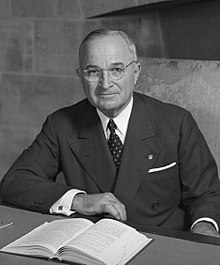 Truman in an official portrait Harry S Truman - NARA - 530677 (2).jpg