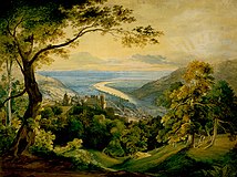Das Heidelberger Schloss vor der Rheinebene, Carl Rottmann, 1815