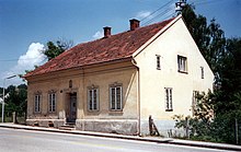 The house in Leonding, Austria where Hitler spent his early adolescence (photo taken in July 2012) Hitler house in Leonding.jpg