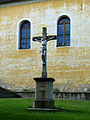 Čeština: Kriz u kostela Nejsvětější Trojice v obci Hořepník, okres Pelhřimov, kraj Vysočina. English: Wayside cross at the Holy Trinity Church in the municipality of Hořepník, Pelhřimov District, Vysočina Region, Czech Republic.