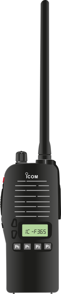 An Icom IC-F3GS Radio