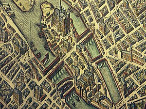 The Ile de la Cite, 1609 map of Paris by Vassalieu Ile de la cite 1609.jpg