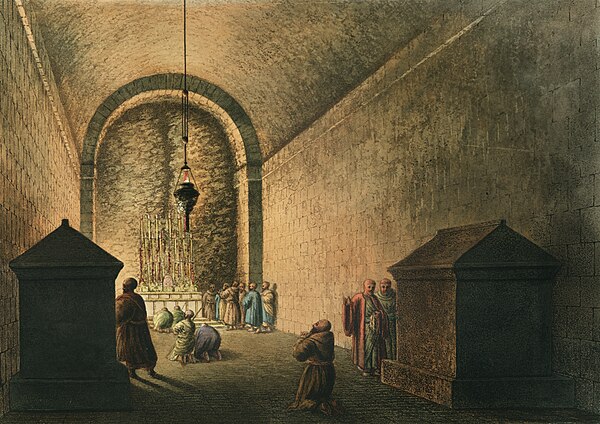 Chapel of Mount Calvary, painted by Luigi Mayer