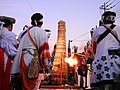 吉田の火祭御旅所点火