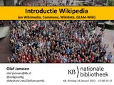 24 Jan and 9 Feb 2023 - Introduction course about Wikipedia, Wikimedia Commons, Wikidata and GLAM-Wiki for (new) KB staff.