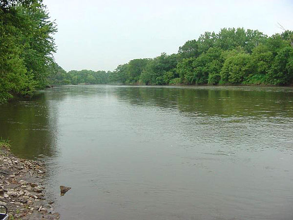 The Iowa River upstream of Marshalltown, Iowa