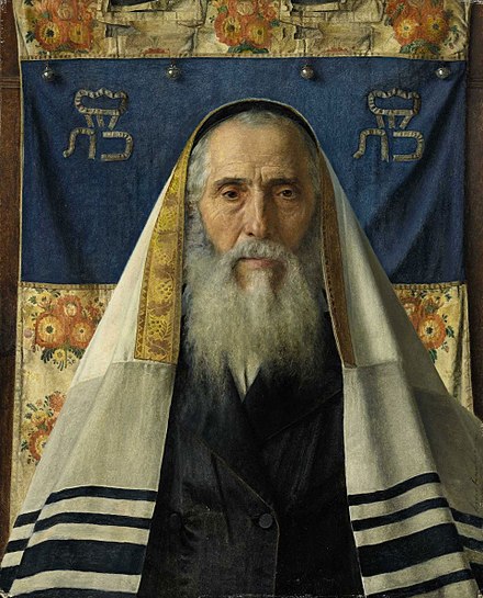 "Ritratto di rabbino con tallit", di Isidor Kaufmann (ca.1900)