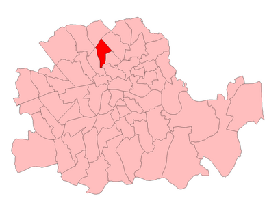 Islington West in London 1918-50 IslingtonWest1918.png