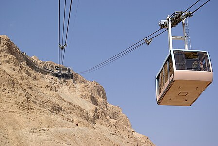 Aerial Ropeway in Masada, Israel Image is also a Featured picture of Israel