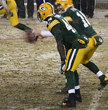Starks lined up at running back for the Packers in 2013 James Starks 44 at Green Bay running back Dec 2013.jpg