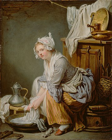 《洗衫女工》（The Laundress） 格勒茲（Greuze），1761 年