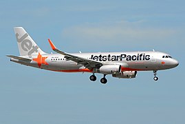 Một cái A320 đem color tô đầu tiên của Jetstar Pacific.