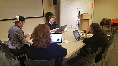 Jewish Women Artists Wikipedia edit-a-thon at the Oregon Jewish Museum, Portland, Oregon