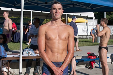 Josh-Prenot-after-winning-200m breaststroke (27533465442).jpg