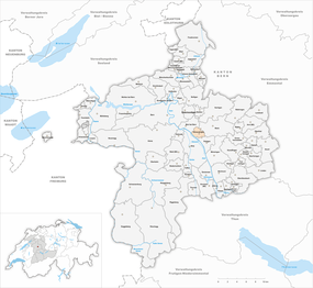 Mapo de Allmendingen ĉe Berno