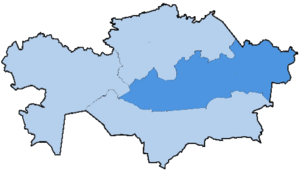 Mappa della Diocesi di Karaganda