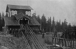 Komministerminen ved Stribergs miner omkring 1900