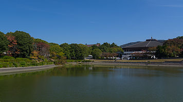 鴻池と奈良市中央体育館