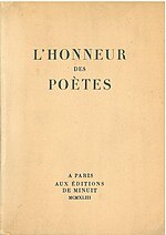 Vignette pour L'Honneur des poètes