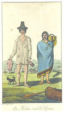 An Indian and His Squaw, 1816 drawing by John Lambert LAMBERT(1816) 1.425 AN INDIAN AND HIS SQUAW.jpg