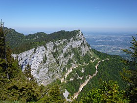 La Buffe vue depuis la Sure avec vue sur le Voironnais.