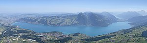 Миниатюра для Файл:Lake Thun Panorama 2022 (view from Niesen).jpg