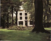 Maison de campagne à Hilversum, 1901. Liebermann découvre la représentation de jardins comme le sujet d'un impressionnisme insouciant.