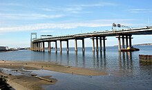 View of Queens approach from ground level Little Bay bridge jeh.JPG