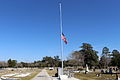 Main flagpole at half staff