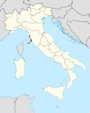 リヴォルノ県の位置